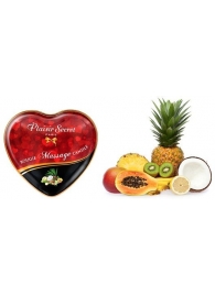 Массажная свеча с ароматом экзотических фруктов Bougie Massage Candle - 35 мл. - Plaisir Secret - купить с доставкой в Стерлитамаке