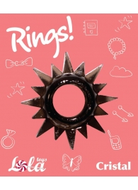 Чёрное эрекционное кольцо Rings Cristal - Lola Games - в Стерлитамаке купить с доставкой