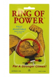 Красно-чёрное эрекционное кольцо с утяжкой RING OF POWER ADJUSTABLE RING - NMC - в Стерлитамаке купить с доставкой