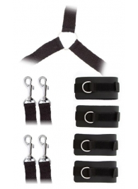 Комплект наручников и поножей LUXURIOUS BED RESTRAINT CUFF SET - Blush Novelties - купить с доставкой в Стерлитамаке