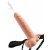 Телесный полый страпон с имитацией эякуляции 7.5  Hollow Squirting Strap-On with Balls Flesh - 21,6 см. - Pipedream - купить с доставкой в Стерлитамаке