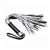 Серебристая плетка Struggle My Flogger с черной ручкой - 45 см. - Lovetoy - купить с доставкой в Стерлитамаке