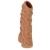 Телесная насадка с венками и открытой головкой Nude Sleeve S - 10 см. - KOKOS - в Стерлитамаке купить с доставкой