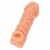 Телесная закрытая насадка с венками Cock Sleeve Size M - 15,6 см. - KOKOS - в Стерлитамаке купить с доставкой