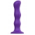 Фиолетовая насадка Strap-On-Me Dildo Geisha Balls size M - Strap-on-me - купить с доставкой в Стерлитамаке