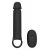 Черная насадка-удлинитель с вибрацией Vibrating Extender With Remote - Dream Toys - в Стерлитамаке купить с доставкой