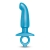 Голубая анальная пробка для массажа простаты Hither Silicone Prostate Plug - 14,3 см. - b-Vibe - в Стерлитамаке купить с доставкой