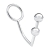 Кольцо на пенис с анальным стимулятором Two Bead Stainless Steel Anal Hook   Cock Ring - BlueLine - в Стерлитамаке купить с доставкой