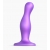 Фиолетовая насадка Strap-On-Me Dildo Plug Curvy size M - Strap-on-me - купить с доставкой в Стерлитамаке