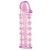 Гелевая розовая насадка на фаллос с шипами - 12 см. - Toyfa Basic - в Стерлитамаке купить с доставкой
