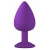 Большая фиолетовая анальная пробка Emotions Cutie Large с голубым кристаллом - 10 см. - Lola Games - купить с доставкой в Стерлитамаке