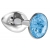 Малая серебристая анальная пробка Diamond Light blue Sparkle Small с голубым кристаллом - 7 см. - Lola Games - купить с доставкой в Стерлитамаке
