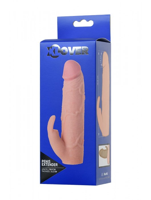 Телесная насадка Toyfa XLover для увеличения размера - 16,8 см. - ToyFa - в Стерлитамаке купить с доставкой