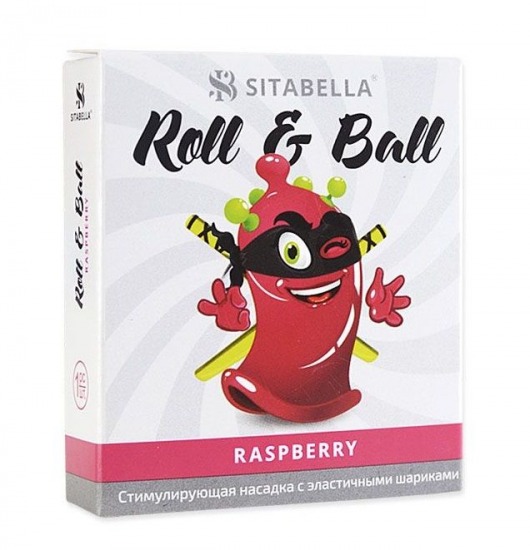 Стимулирующий презерватив-насадка Roll   Ball Raspberry - Sitabella - купить с доставкой в Стерлитамаке