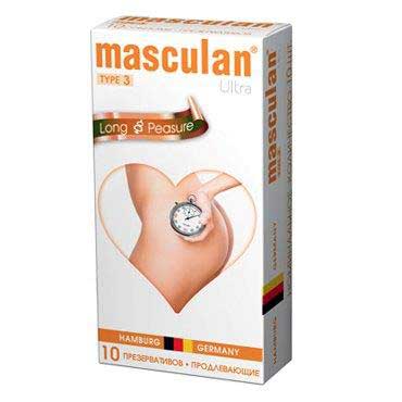 Розовые презервативы Masculan Ultra Long Pleasure с колечками, пупырышками и продлевающим эффектом - 10 шт. - Masculan - купить с доставкой в Стерлитамаке