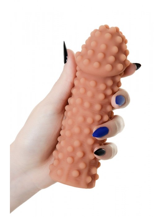 Телесная насадка на фаллос с бугорками KOKOS Extreme Sleeve 10 - 15,8 см. - KOKOS - в Стерлитамаке купить с доставкой