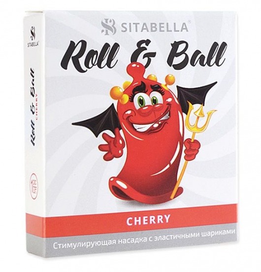 Стимулирующий презерватив-насадка Roll   Ball Cherry - Sitabella - купить с доставкой в Стерлитамаке