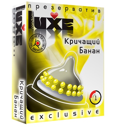 Презерватив LUXE  Exclusive  Кричащий банан  - 1 шт. - Luxe - купить с доставкой в Стерлитамаке