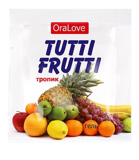 Пробник гель-смазки Tutti-frutti со вкусом тропических фруктов - 4 гр. - Биоритм - купить с доставкой в Стерлитамаке