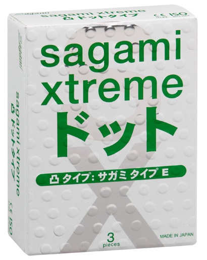 Презервативы Sagami Xtreme SUPER DOTS с точками - 3 шт. - Sagami - купить с доставкой в Стерлитамаке