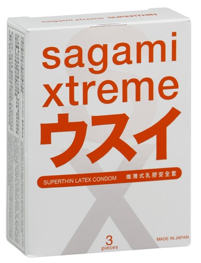 Ультратонкие презервативы Sagami Xtreme SUPERTHIN - 3 шт. - Sagami - купить с доставкой в Стерлитамаке