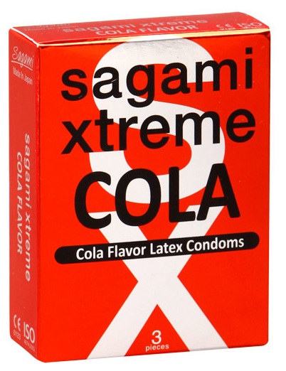 Ароматизированные презервативы Sagami Xtreme COLA - 3 шт. - Sagami - купить с доставкой в Стерлитамаке