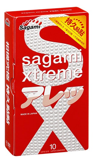 Утолщенные презервативы Sagami Xtreme Feel Long с точками - 10 шт. - Sagami - купить с доставкой в Стерлитамаке