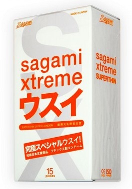 Ультратонкие презервативы Sagami Xtreme SUPERTHIN - 15 шт. - Sagami - купить с доставкой в Стерлитамаке