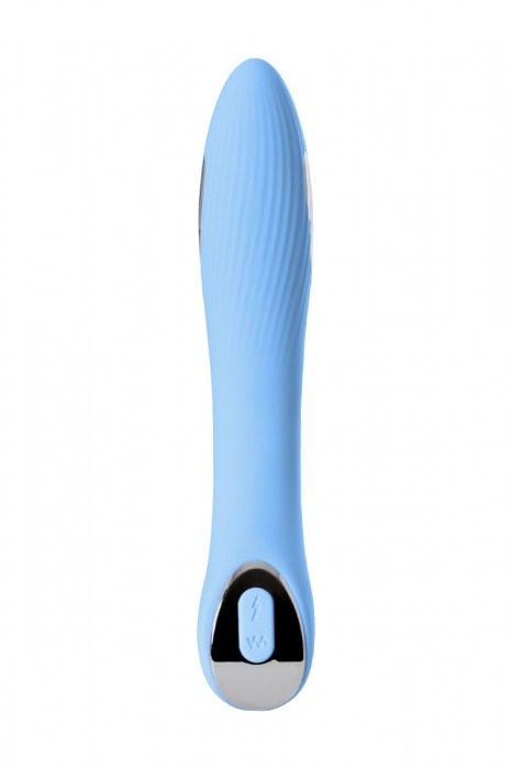 Голубой силиконовый вибратор с электростимуляцией TESLA G-POINT - 21 см. - ToyFa - купить с доставкой в Стерлитамаке