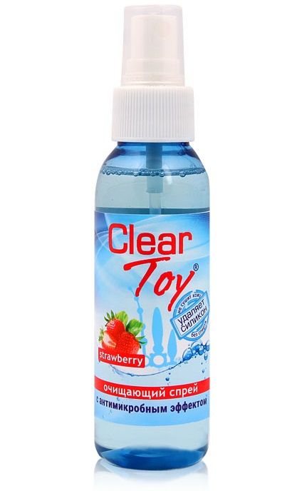 Очищающий спрей для игрушек CLEAR TOY Strawberry - 100 мл. - Биоритм - купить с доставкой в Стерлитамаке