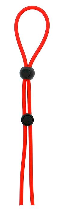 Красное лассо на пенис с двумя бусинами STRETCHY LASSO CAGE - Dream Toys - в Стерлитамаке купить с доставкой