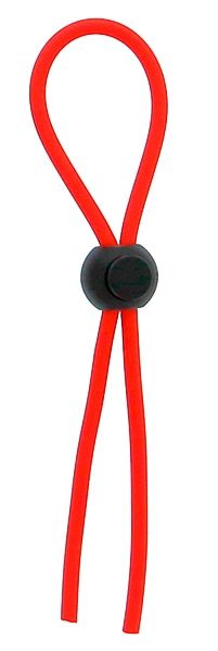 Красное эрекционное лассо с одной бусиной-утяжкой STRETCHY THIN LASSO - Dream Toys - в Стерлитамаке купить с доставкой