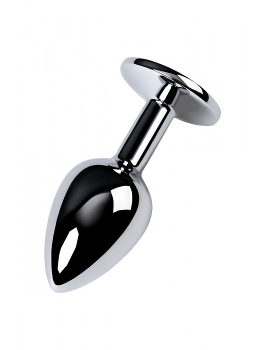 Серебристая конусовидная анальная пробка с фиолетовым кристаллом - 7 см. - ToyFa - купить с доставкой в Стерлитамаке