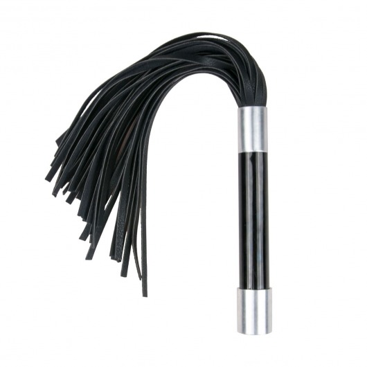 Черная плеть Easytoys Flogger With Metal Grip - 38 см. - Easy toys - купить с доставкой в Стерлитамаке