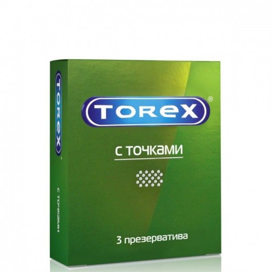 Текстурированные презервативы Torex  С точками  - 3 шт. - Torex - купить с доставкой в Стерлитамаке