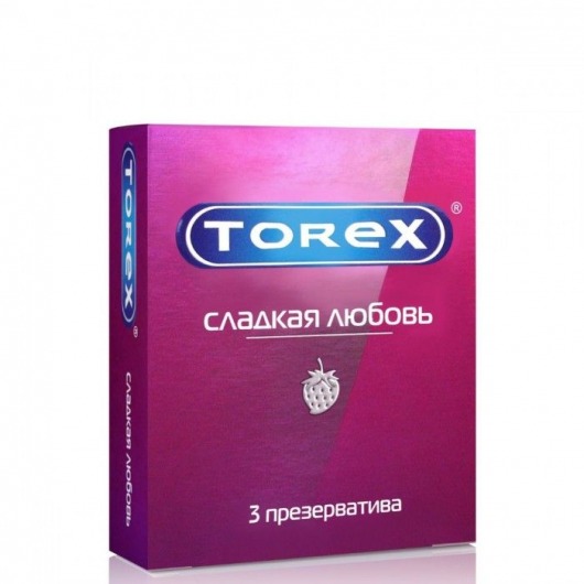 Презервативы Torex  Сладкая любовь  с ароматом клубники - 3 шт. - Torex - купить с доставкой в Стерлитамаке