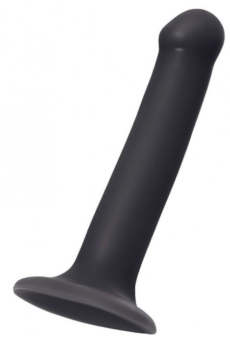 Черный фаллос на присоске Silicone Bendable Dildo M - 18 см. - Strap-on-me - купить с доставкой в Стерлитамаке