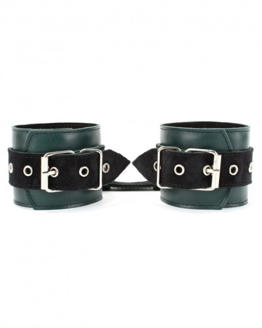Изумрудные наручники Ladys Arsenal на карабинах - БДСМ Арсенал - купить с доставкой в Стерлитамаке