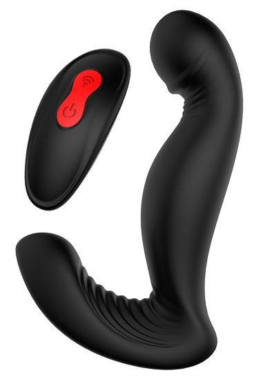Черный вибромассажер простаты SWIRLING P-PLEASER - Dream Toys - в Стерлитамаке купить с доставкой