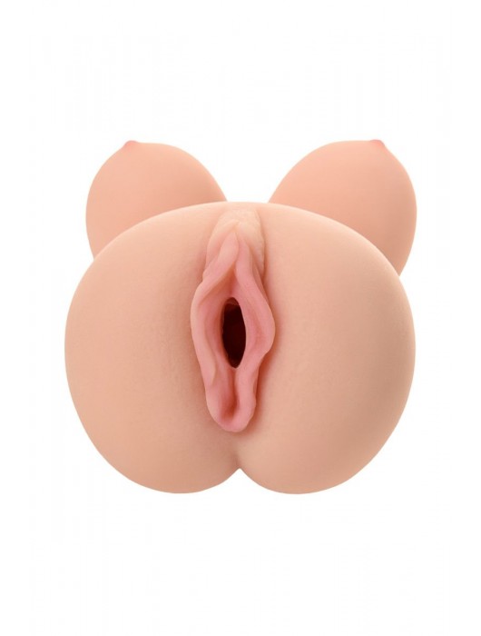 Телесный вибромастурбатор-вагина Clara OnaHole с имитацией груди - KOKOS - в Стерлитамаке купить с доставкой