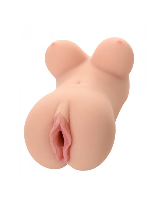 Телесный вибромастурбатор-вагина Clara OnaHole с имитацией груди - KOKOS - в Стерлитамаке купить с доставкой