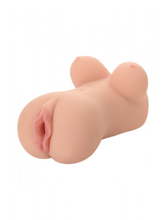 Телесный вибромастурбатор-вагина Clara OnaHole с имитацией груди - KOKOS - в Стерлитамаке купить с доставкой