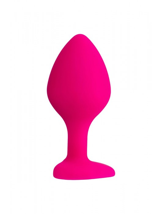 Розовая анальная втулка Diamond Heart с прозрачным кристаллом - 8 см. - ToyFa - купить с доставкой в Стерлитамаке