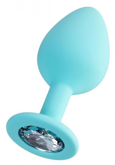 Мятная анальная втулка Brilliant с прозрачным кристаллом - 8 см. - ToyFa - купить с доставкой в Стерлитамаке