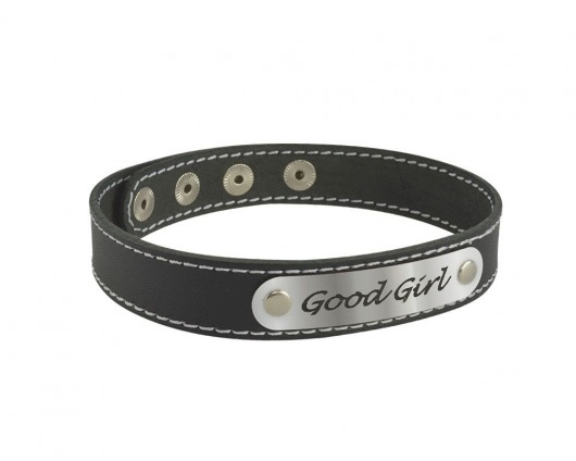 Чокер с белой строчкой Good Girl - Sitabella - купить с доставкой в Стерлитамаке