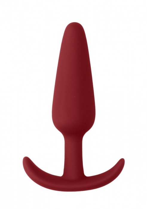 Красная анальная пробка для ношения Slim Butt Plug - 8,3 см. - Shots Media BV
