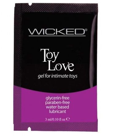 Лубрикант на водной основе для использования с игрушками WICKED Toy Love - 3 мл. - Wicked - купить с доставкой в Стерлитамаке