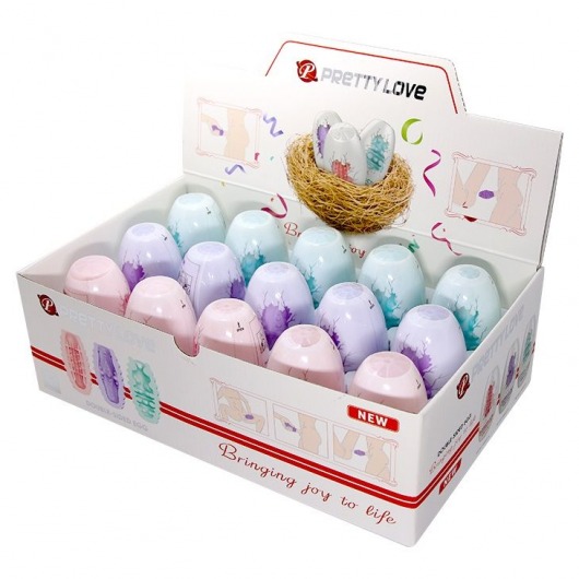 Набор из 15 мини-мастурбаторов Fantastic Egg Hard Boiled - Baile - в Стерлитамаке купить с доставкой