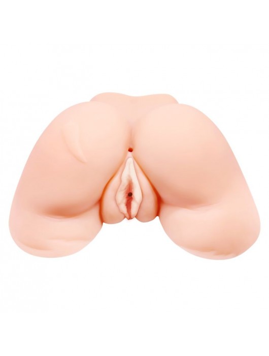 Телесная вибровагина Julie с 2 рабочими отверстиями - Baile - в Стерлитамаке купить с доставкой