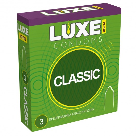 Гладкие презервативы LUXE Royal Classic - 3 шт. - Luxe - купить с доставкой в Стерлитамаке